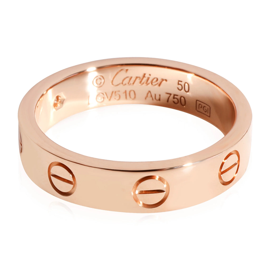 18k Rose Gold Wedding Band with 1 Diamond B602