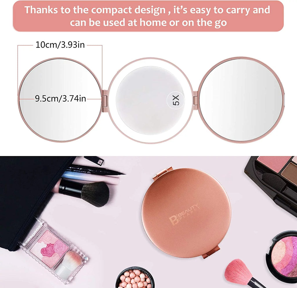 1X 5X 20X 4" Lighted Compact Mirror P79281