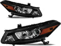 Headlight Assembly Replacement for 2008 to 2012 Honda Accord 2-Door Coupe Chrome Housing D82180