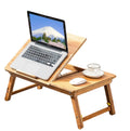 Bamboo Laptop Desk Table with Cooling Fan and Drawer F3604