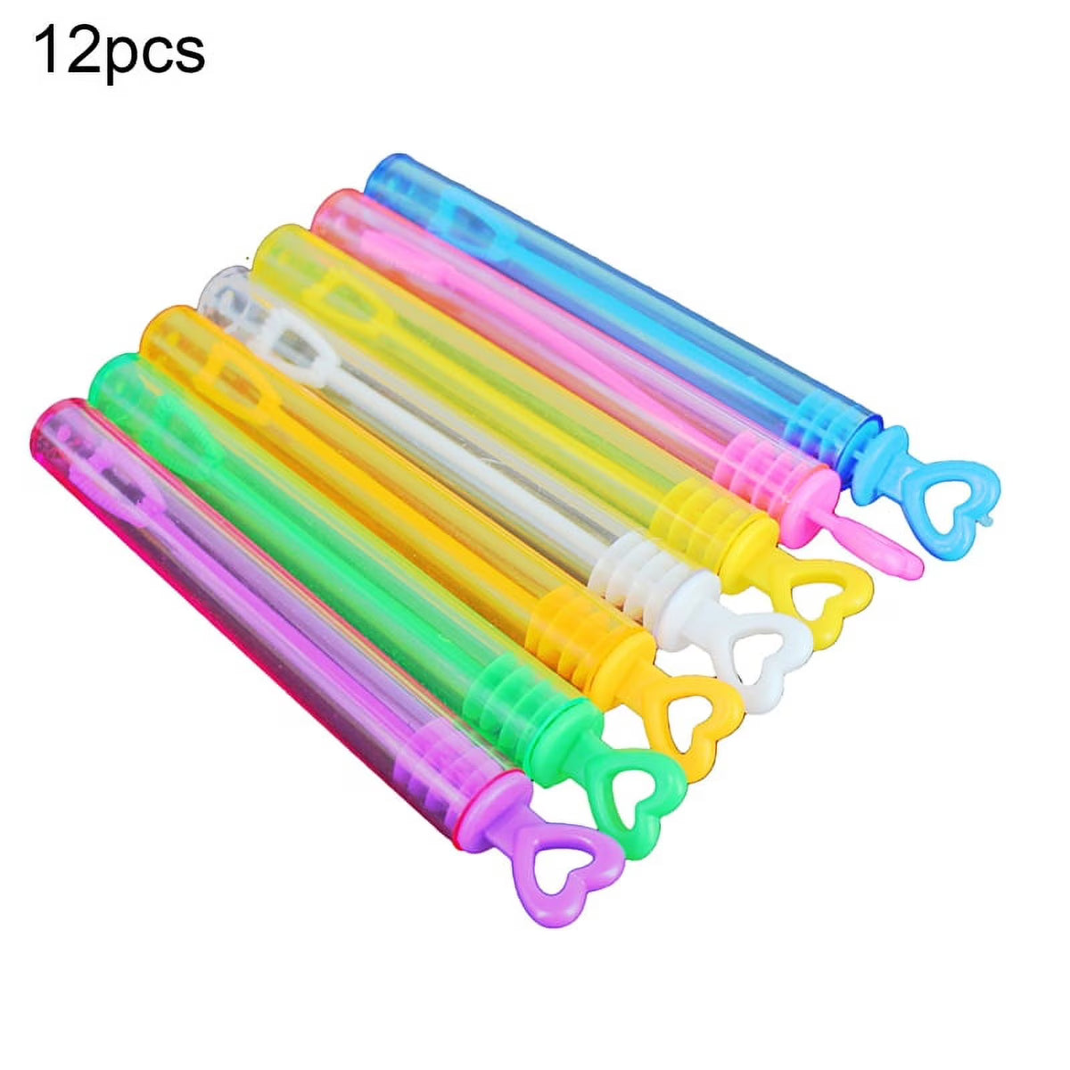 12Pcs Star Heart Shape Bubble Wands Toys I2515