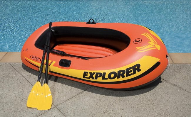 Inflatable 2 Person Raft with 1-Person Inflatable Tube (2 Pack) Y2457