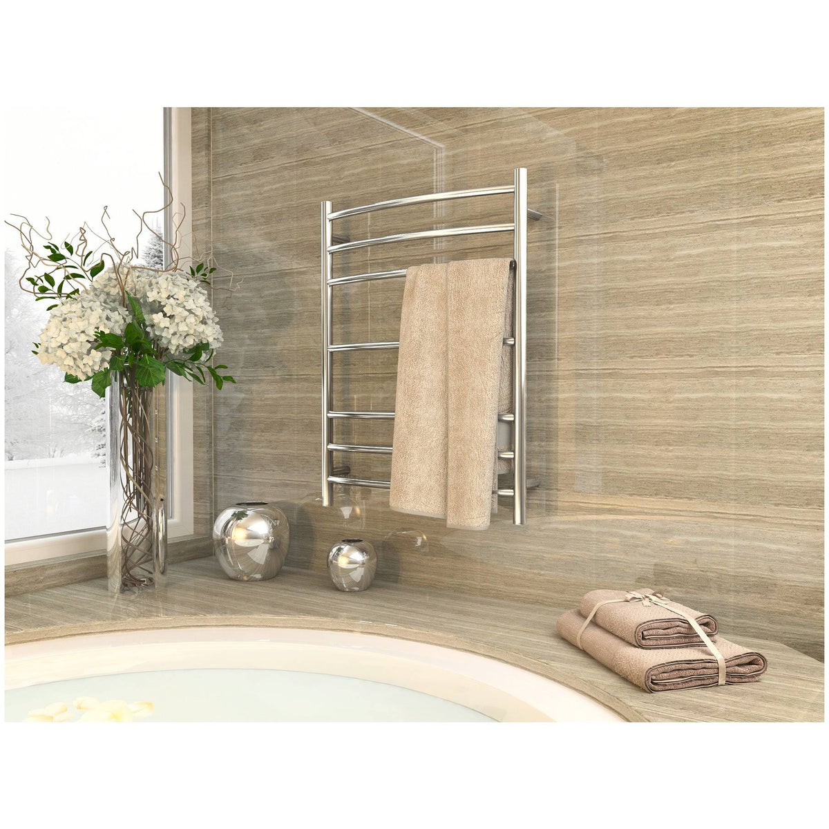 Polished Chrome 7-Bar Electric Towel Warmer L9317