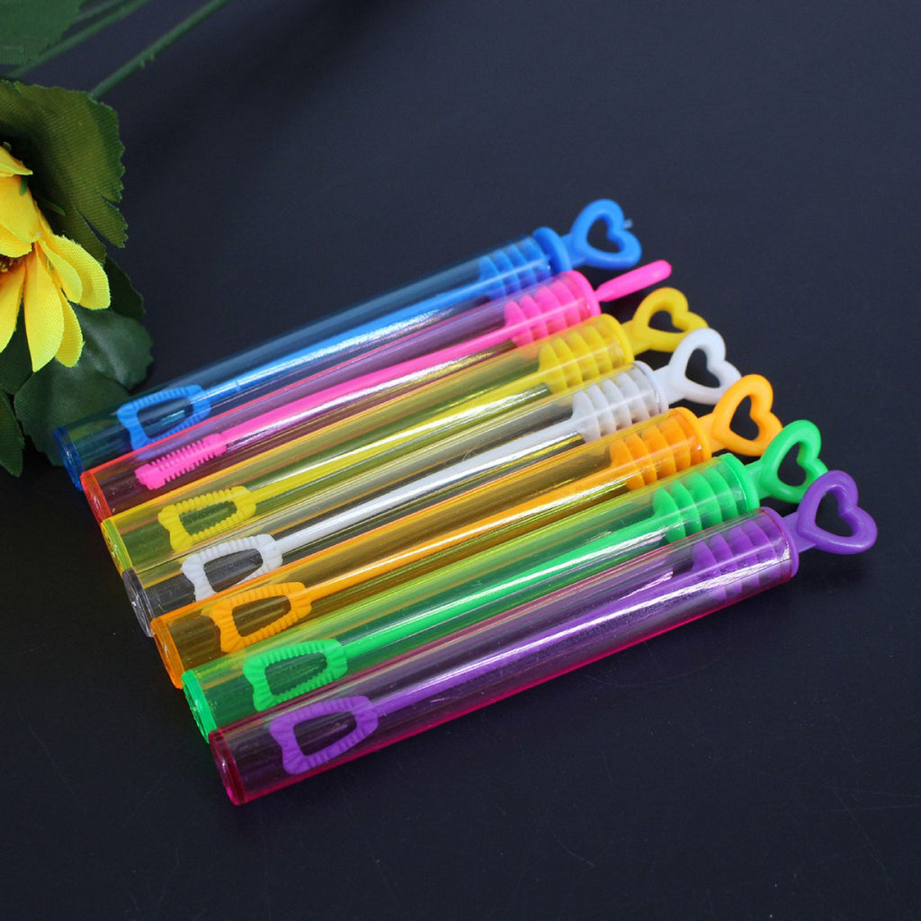 12Pcs Star Heart Shape Bubble Wands Toys I2515