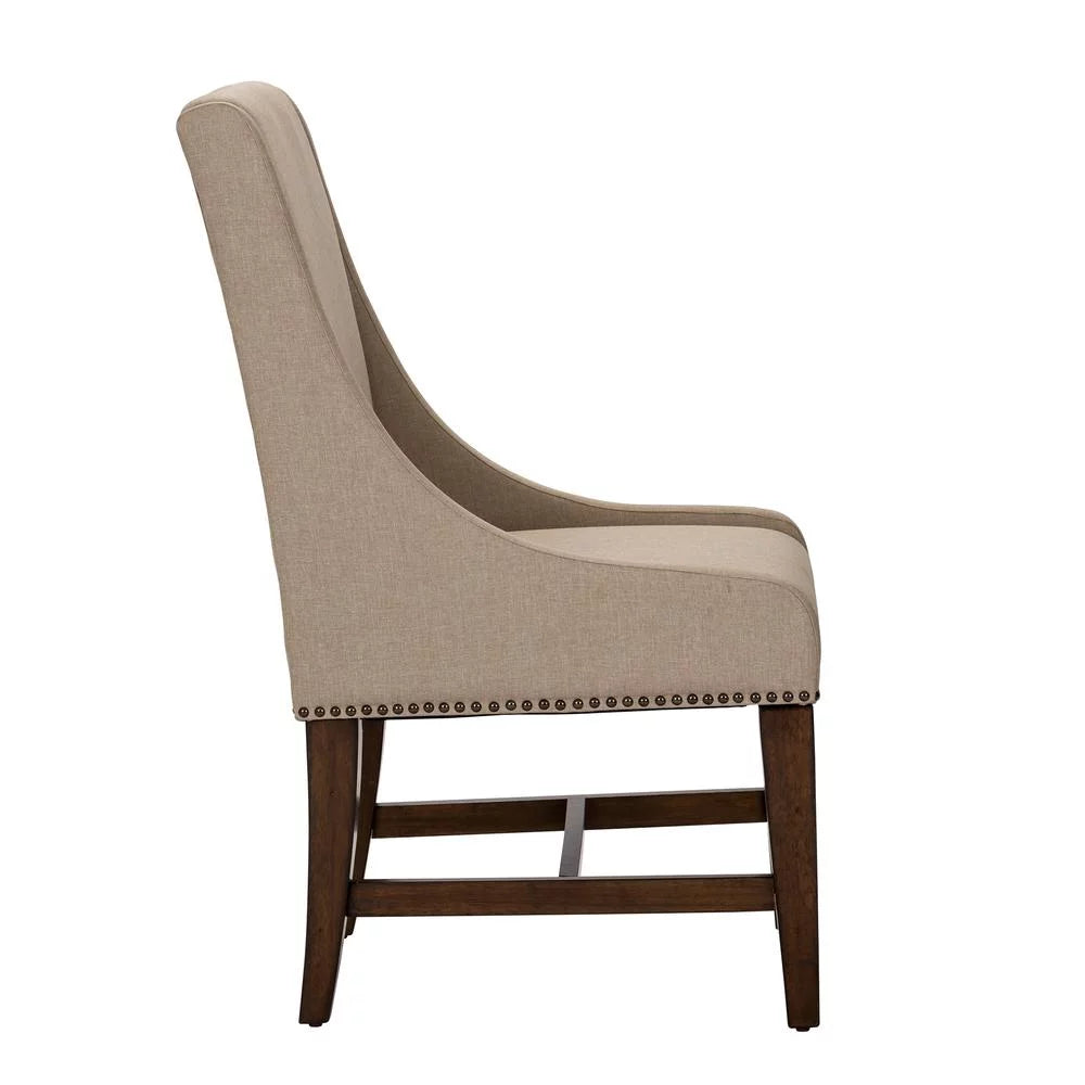 Set of 2 Medium Brown Dining Chairs L43124