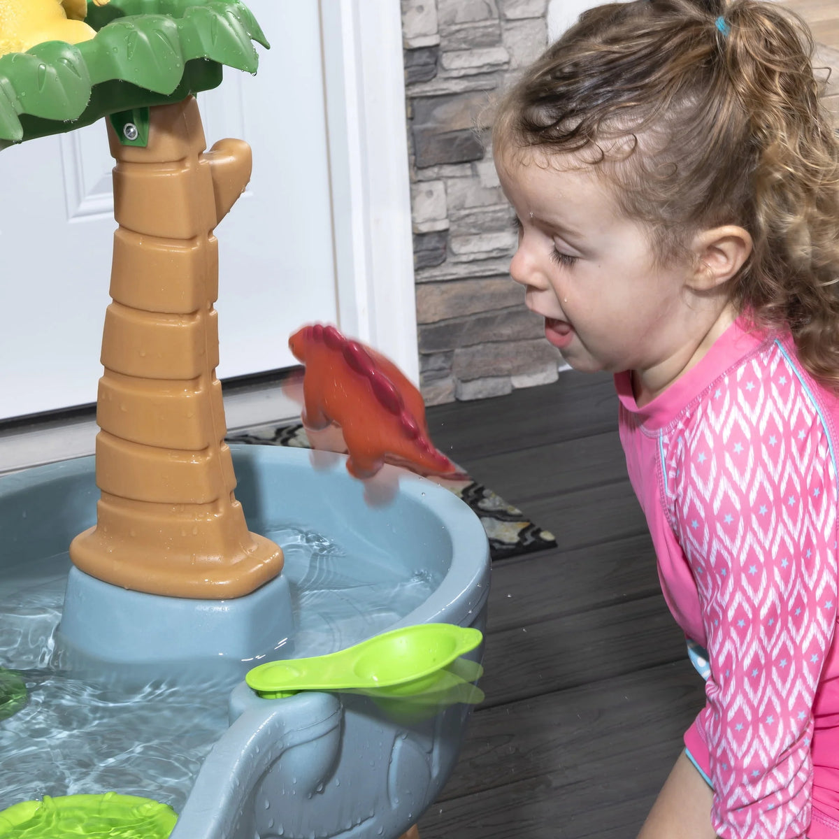 Gray Plastic Water Table with 13-piece Playset H64297