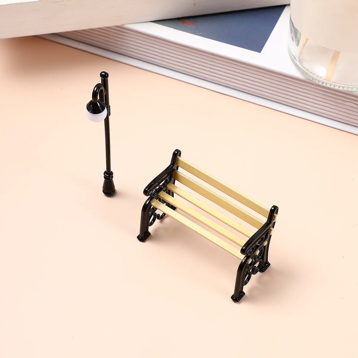 3 Sets Dollhouse Furniture Wooden Model Metal M577369