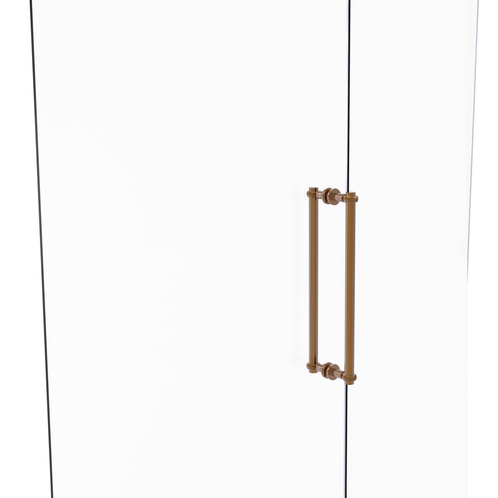 18 in. Back to Back Shower Door Pull with Twisted Accent Brushed Bronze G873489
