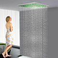 Brushed Nickel LED Ceiling Mounted Rain Shower Head S878