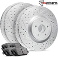 Carbon Brake Rotors Drill Slot Ceramic Pads B701