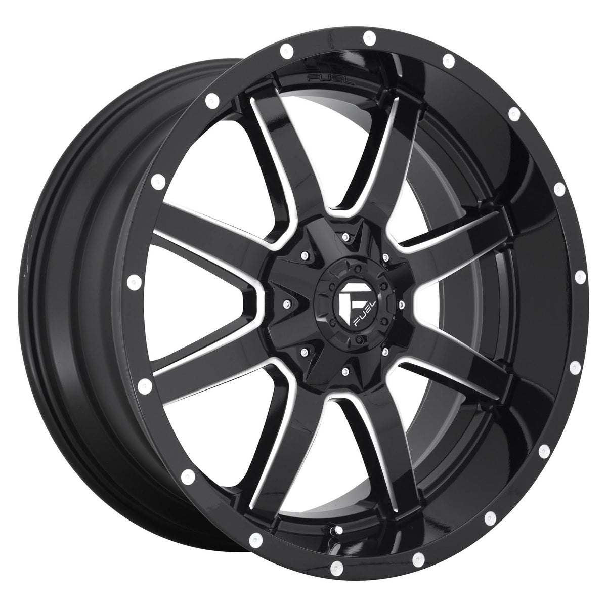 Gloss Black Milled 18x9 8x6.5 20mm Wheel G883