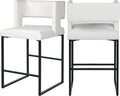 White Faux Leather Counter Stool Set of 2 G87497