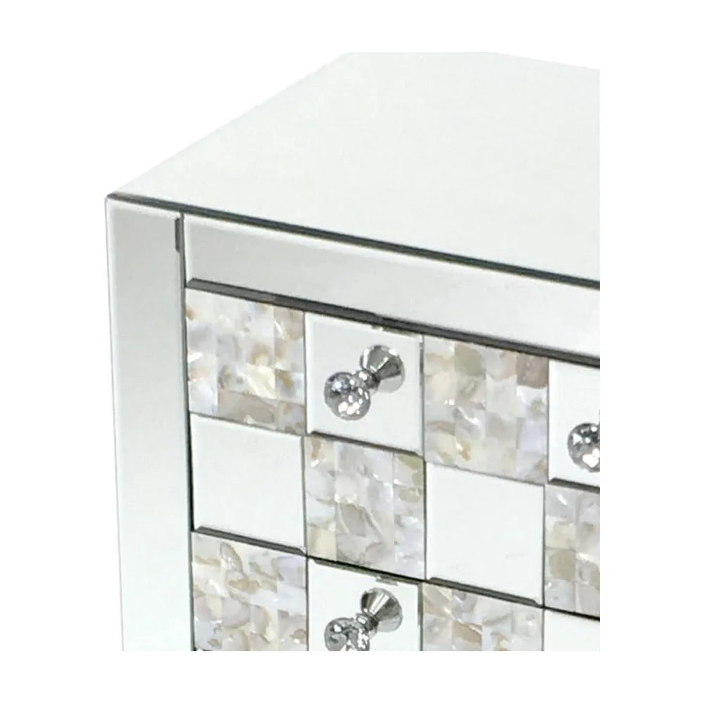 26 inch 3 Drawer Chest with Mirror Inlay K774