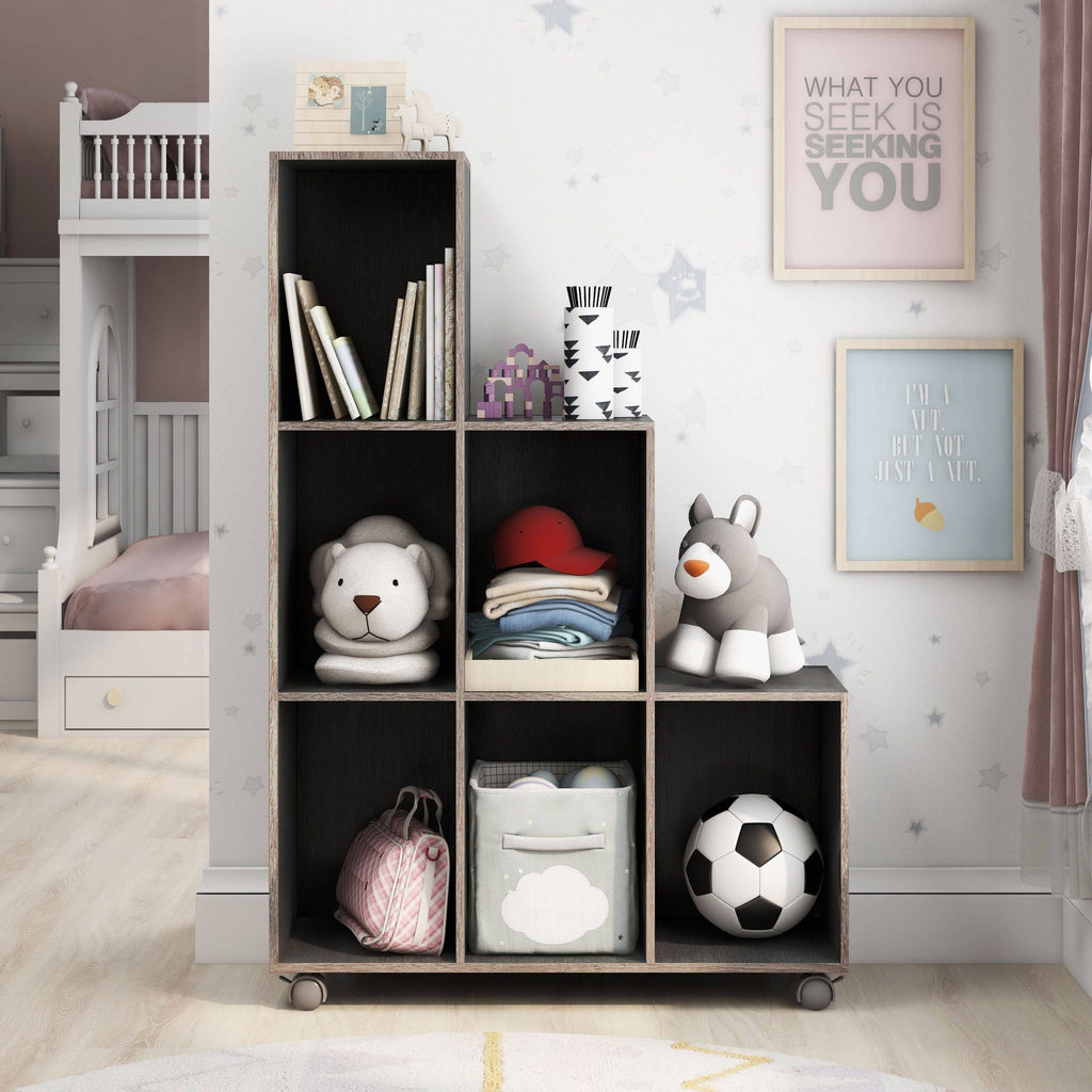 White 6-Shelf Display Cabinet P1585