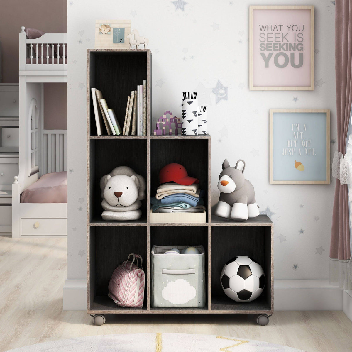 White 6-Shelf Display Cabinet P1585