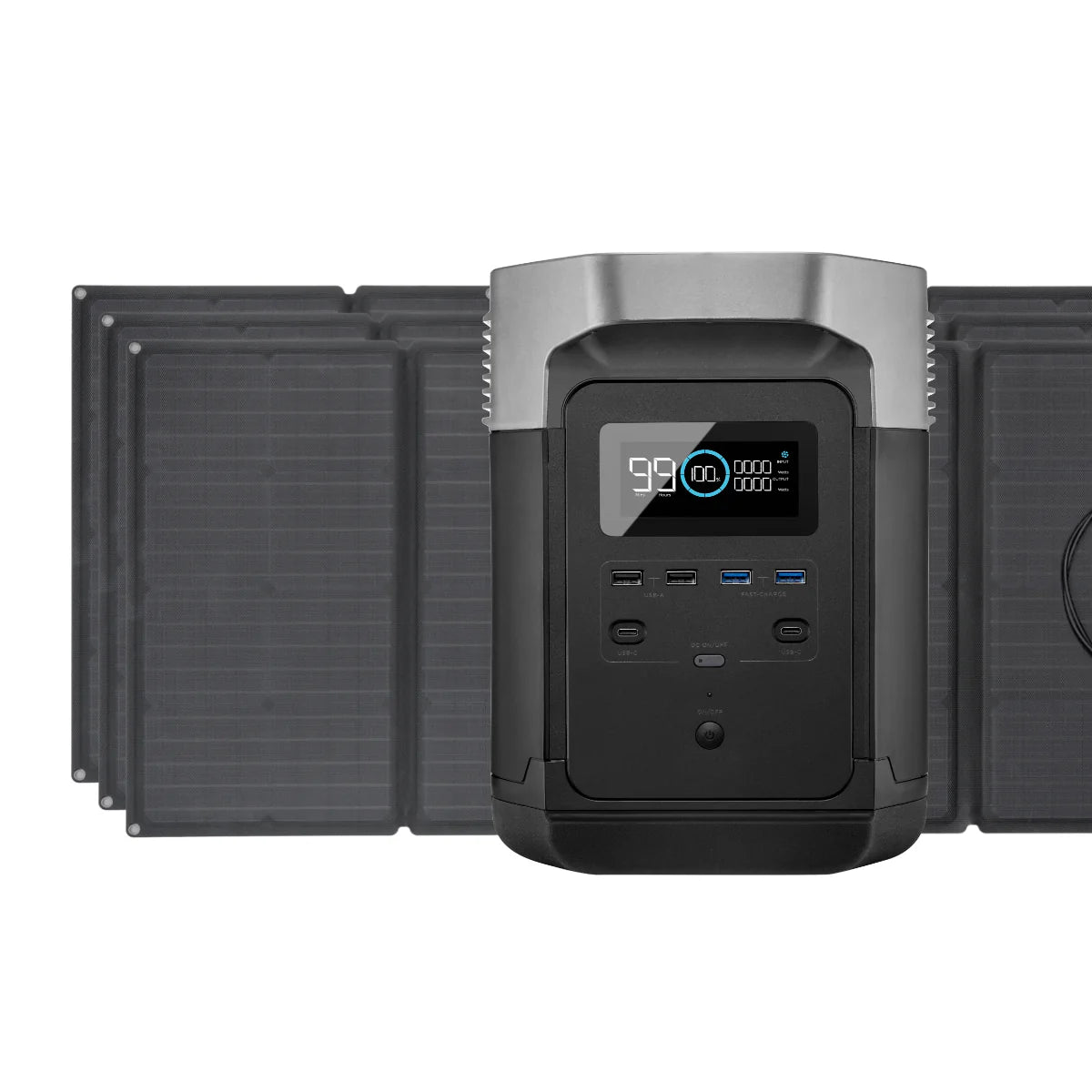 Portable Power Station and 3 x Portable Solar Panel S556994