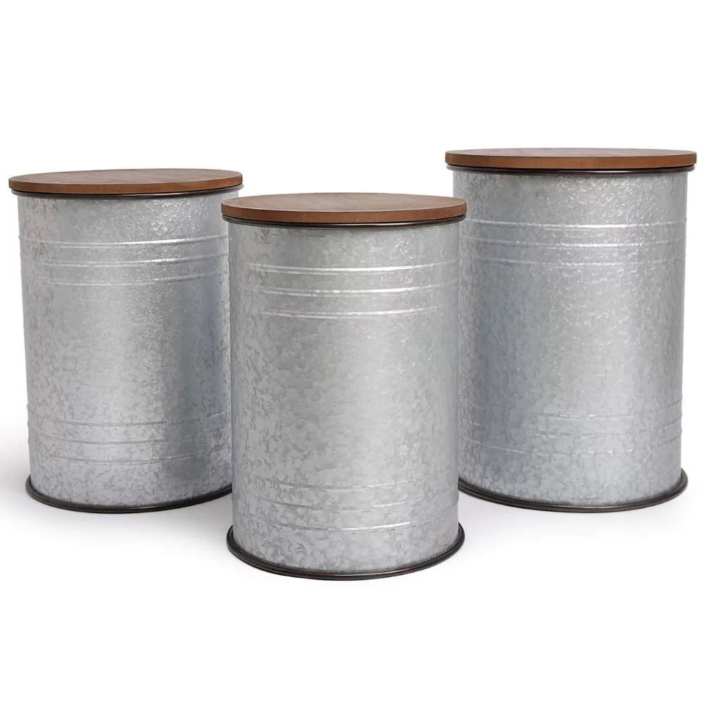Round Side Table with Bin A21509