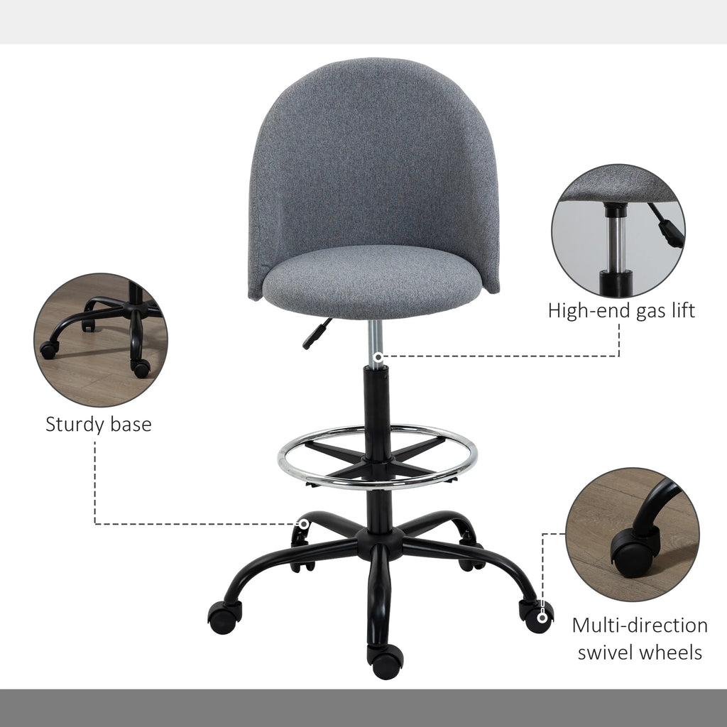Grey Task Chair with Adjustable Height J196777