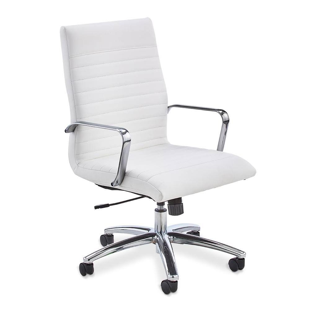 Snow White Polyurethane High Back Office Chair Q405