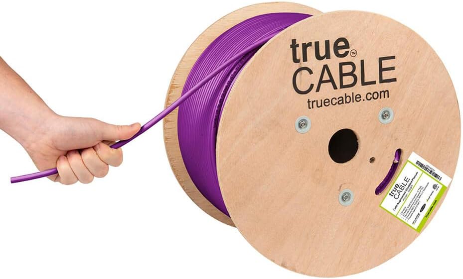 1000ft Purple 23AWG Solid Bare Copper Bulk Ethernet Cable J179663
