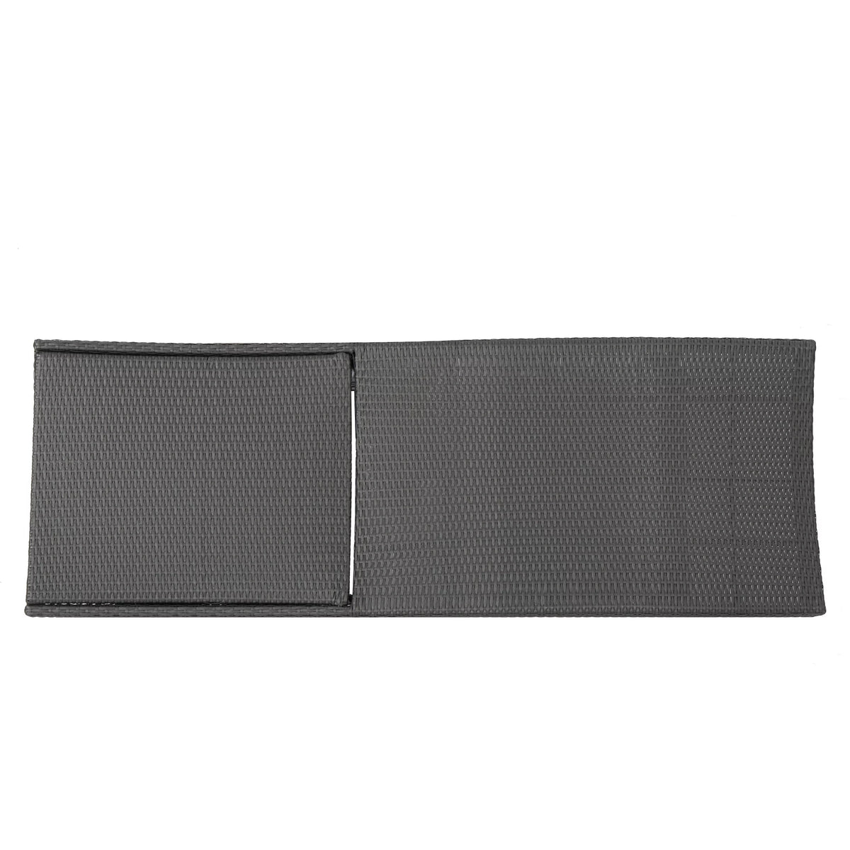 Grey Wicker Adjustable Chaise Lounge Set of 2 N219459