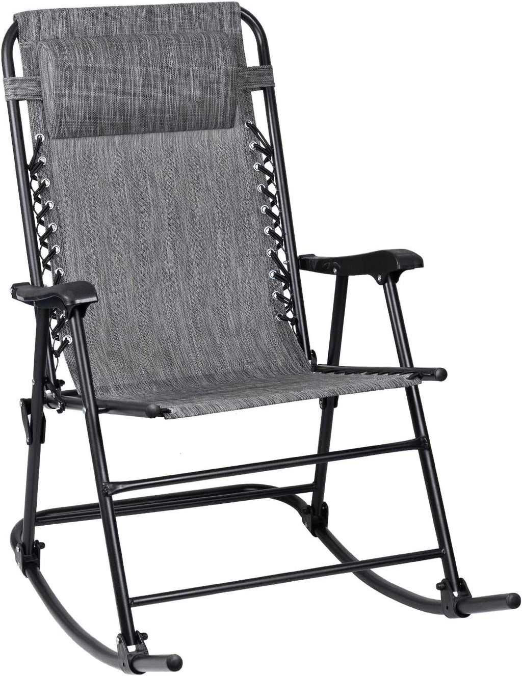 Beige Outdoor Folding Zero Gravity Rocking Chair E21016
