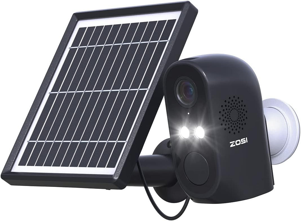 1080P Wire Free Rechargeable Battery Powered Camera with Solar Panel, 2-Way Audio, Pack of 2 X361054
