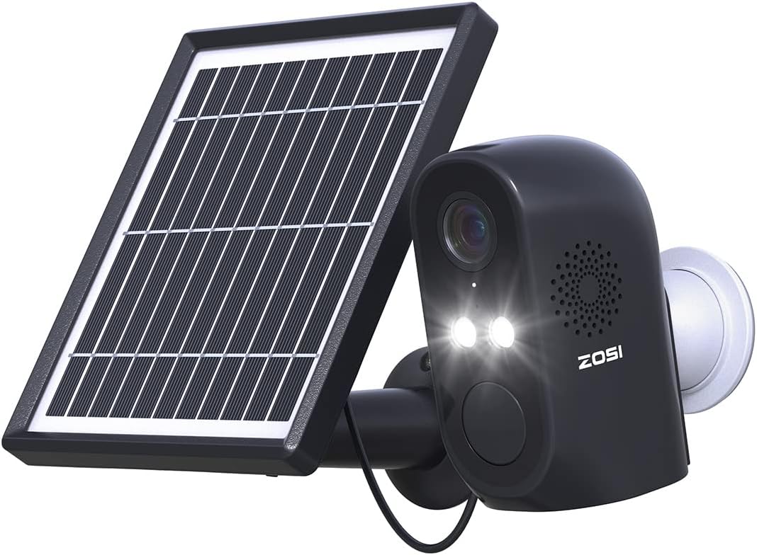 1080P Wire Free Rechargeable Battery Powered Camera with Solar Panel, 2-Way Audio, Pack of 2 X361054