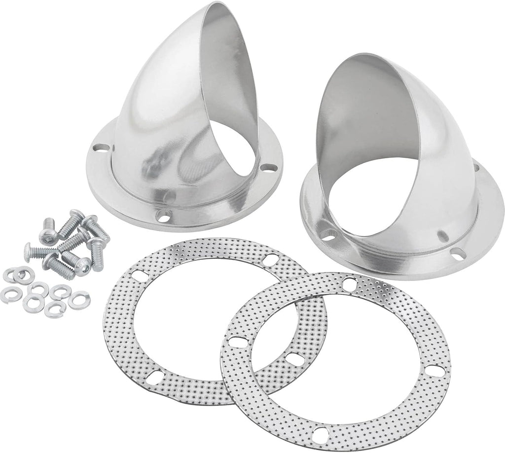 Plain Steel Finish Exhaust Headers, Pair E534