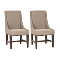 Set of 2 Medium Brown Dining Chairs L43124