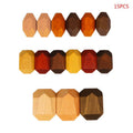 15 Pcs Wooden Colored Stone Stacking Game Building Block G12042