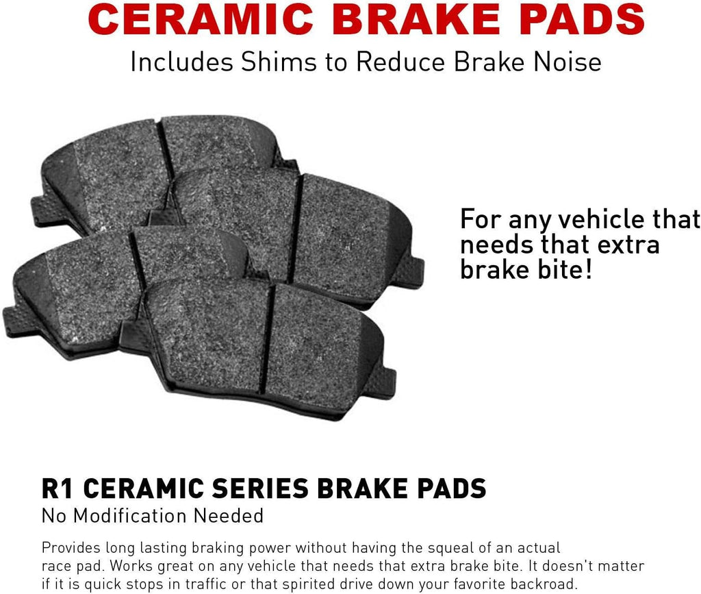 Carbon Brake Rotors Drill Slot Ceramic Pads B701