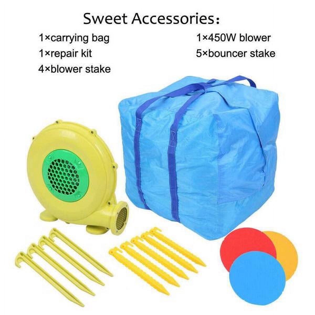 Inflatable Castle Trampoline with Fan O9881
