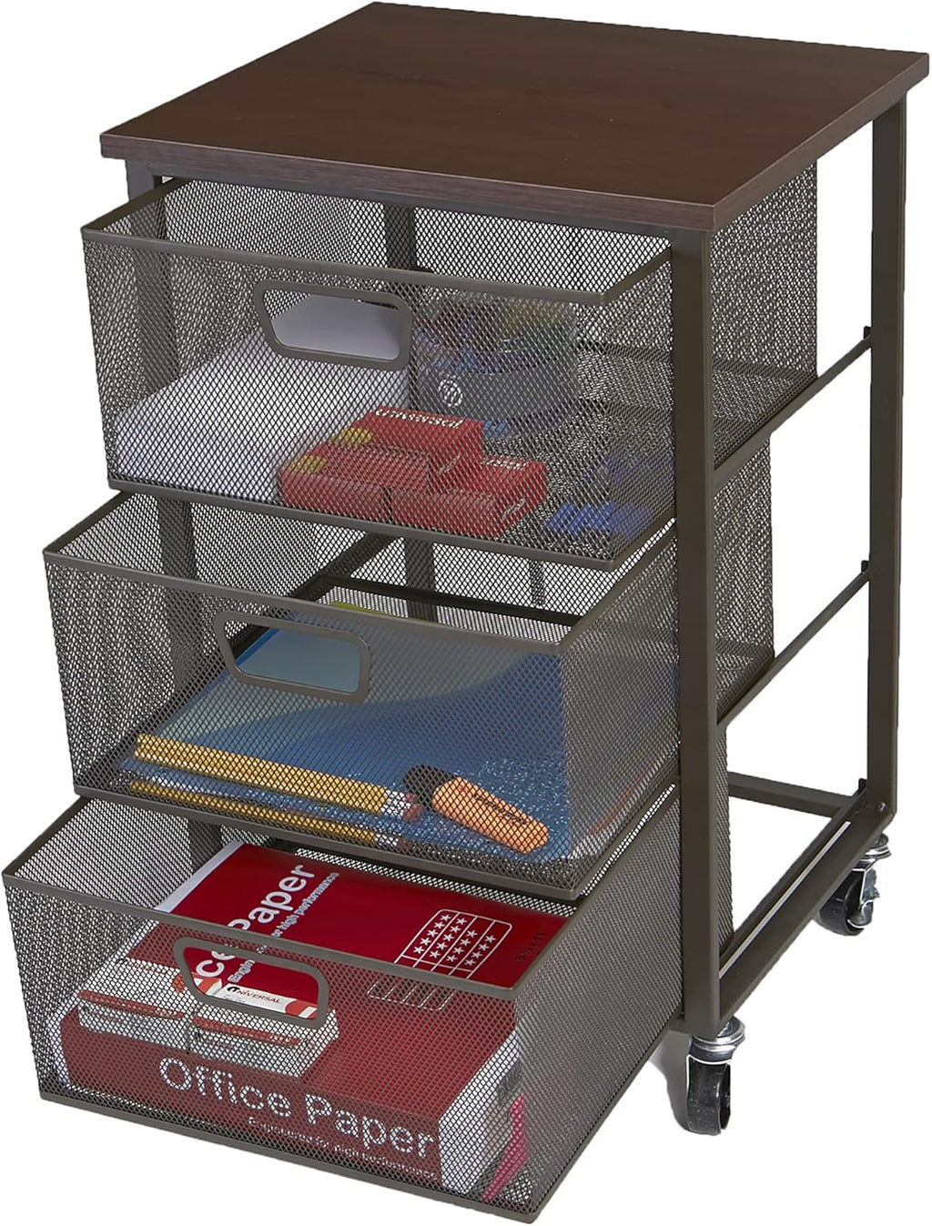 Rolling Storage Cart with 3 Drawers I329909