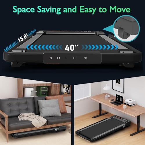 Under Desk Treadmill 2 in 1 Portable Walking Treadmill with Remote Control V447