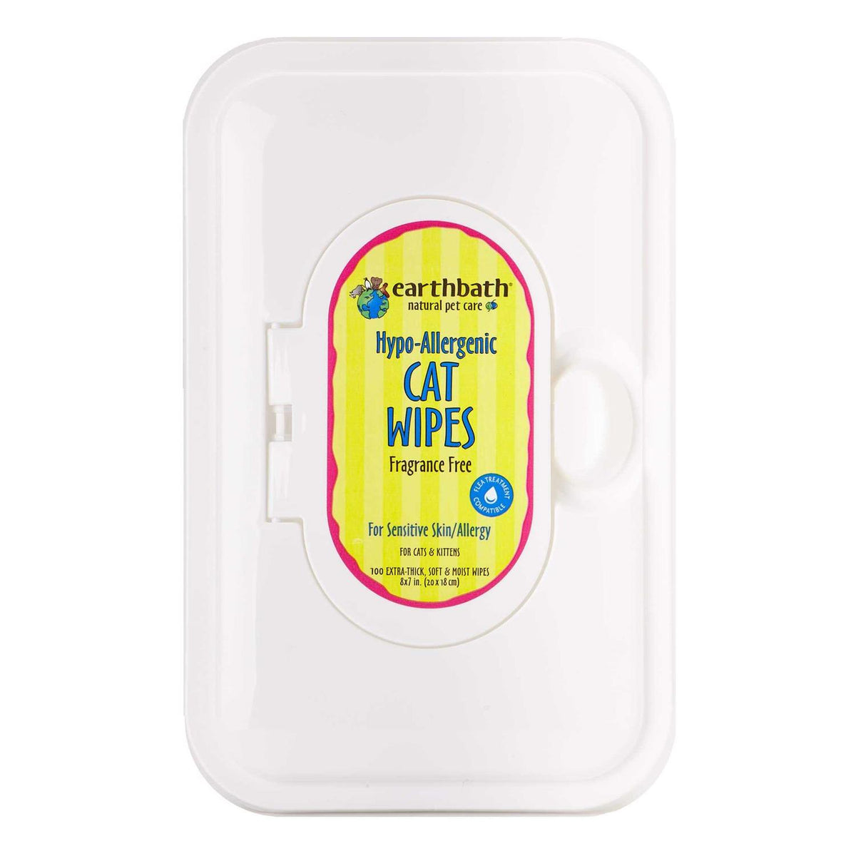 Hypo-Allergenic & Fragrance Free Cat Grooming Wipes T170241